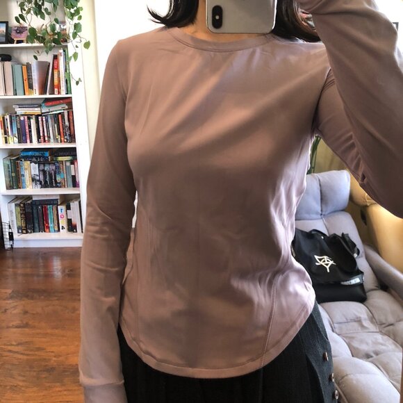 Lilac Slim Fit Long Sleeve Active Top - Picture 2 of 4